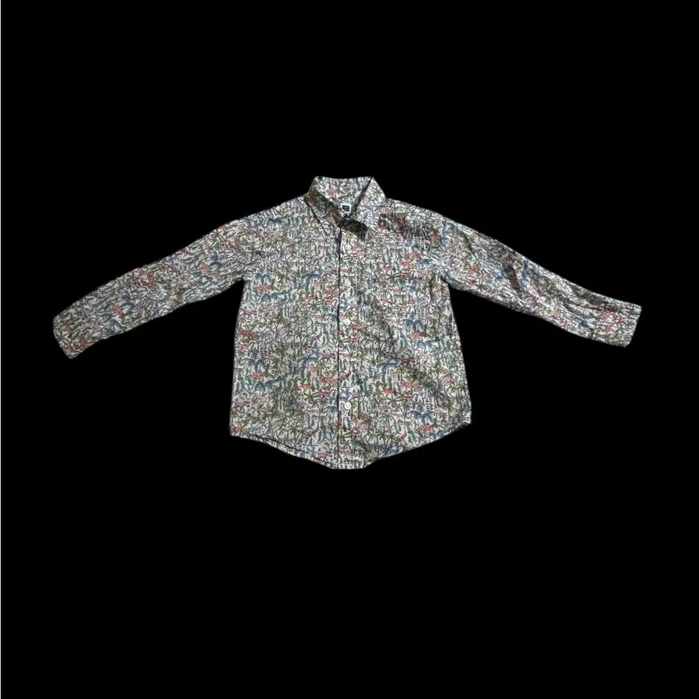 Janie and Jack Colorful Dino Print Shirt